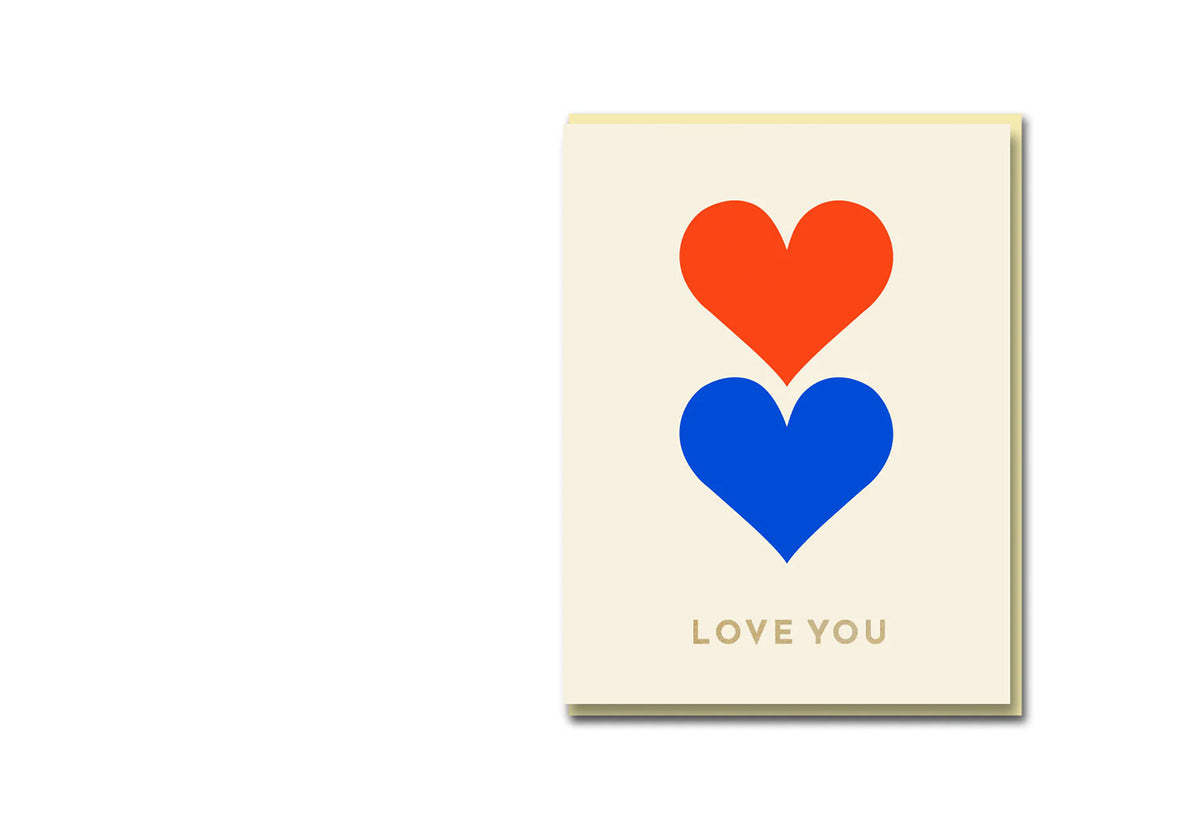 Love You Hearts Card, Darling clementine