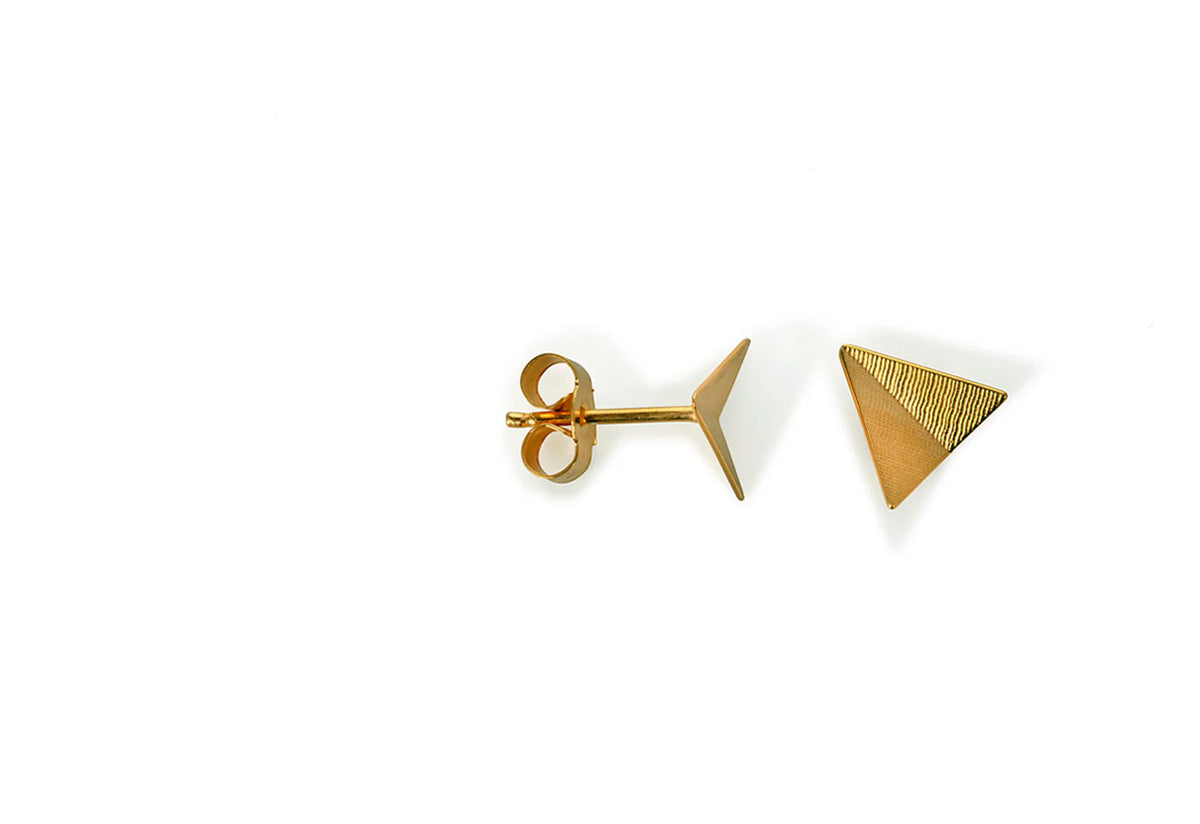 Point 4 Stud Earrings | Bent Triangle, Kei tominaga